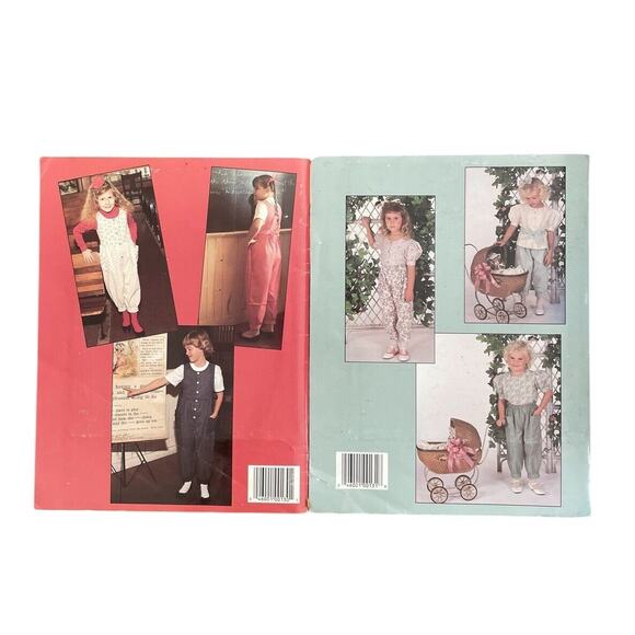 Vintage Little Ginger's Sewing Patterns Kids Pants Blouse Jumpsuit Lot Of 2 - Picture 2 of 6